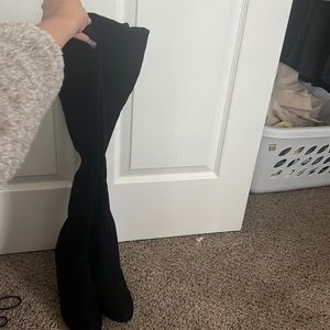 Black boot heel